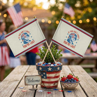 Funny 4th Of July Patriotic Handheld Flag George Washington Stay Strapped Or Get Clapped