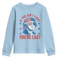 Funny 4th Of July Youth Sweatshirt George Washington Stay Strapped Or Get Clapped - Wonder Print Shop