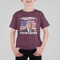 Joe Biden Happy Easter For Funny 4th Of July T Shirt For Kid USA American Flag - Wonder Print Shop
