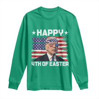 Joe Biden Happy Easter For Funny 4th Of July Long Sleeve Shirt USA American Flag - Wonder Print Shop