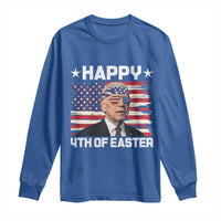 Joe Biden Happy Easter For Funny 4th Of July Long Sleeve Shirt USA American Flag - Wonder Print Shop