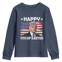 Joe Biden Happy Easter For Funny 4th Of July Youth Sweatshirt USA American Flag - Wonder Print Shop