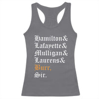 Hamilton Laurens Lafayette Mulligan Burr, Sir Racerback Tank Top - Wonder Print Shop