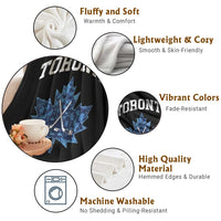 Vintage Canada Hockey Throw Blanket Maple Leafs - Wonder Print Shop