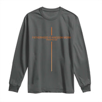 Fatherhood Is Kingdom Work Long Sleeve Shirt Vintage Christian Dad Cross