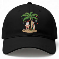 Funny Christmas In July Beach Baseball Cap Mankini Santa Summer Swimsuit Summer Holiday Vacation Graphic