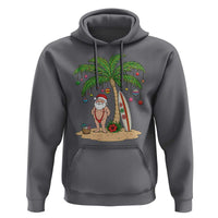 Funny Christmas In July Beach Hoodie Mankini Santa Summer Swimsuit Summer Holiday Vacation Graphic