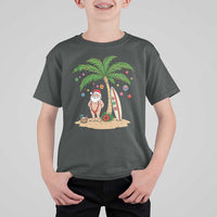 Funny Christmas In July Beach T Shirt For Kid Mankini Santa Summer Swimsuit Summer Holiday Vacation Graphic