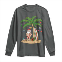 Funny Christmas In July Beach Long Sleeve Shirt Mankini Santa Summer Swimsuit Summer Holiday Vacation Graphic