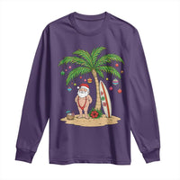 Funny Christmas In July Beach Long Sleeve Shirt Mankini Santa Summer Swimsuit Summer Holiday Vacation Graphic