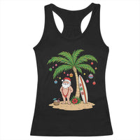 Funny Christmas In July Beach Racerback Tank Top Mankini Santa Summer Swimsuit Summer Holiday Vacation Graphic