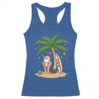 Funny Christmas In July Beach Racerback Tank Top Mankini Santa Summer Swimsuit Summer Holiday Vacation Graphic