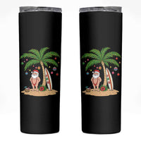 Funny Christmas In July Beach Skinny Tumbler Mankini Santa Summer Swimsuit Summer Holiday Vacation Graphic