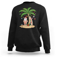 Funny Christmas In July Beach Sweatshirt Mankini Santa Summer Swimsuit Summer Holiday Vacation Graphic
