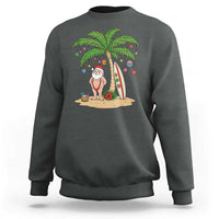 Funny Christmas In July Beach Sweatshirt Mankini Santa Summer Swimsuit Summer Holiday Vacation Graphic