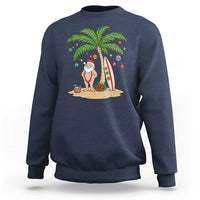 Funny Christmas In July Beach Sweatshirt Mankini Santa Summer Swimsuit Summer Holiday Vacation Graphic
