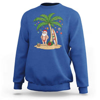 Funny Christmas In July Beach Sweatshirt Mankini Santa Summer Swimsuit Summer Holiday Vacation Graphic