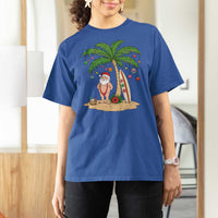 Funny Christmas In July Beach T Shirt For Women Mankini Santa Summer Swimsuit Summer Holiday Vacation Graphic