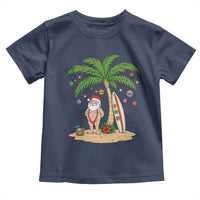 Funny Christmas In July Beach Toddler T Shirt Mankini Santa Summer Swimsuit Summer Holiday Vacation Graphic