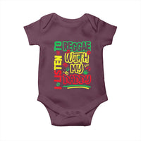 Rasta Baby Baby Onesie I Listen to Reggae with My Daddy - Wonder Print Shop