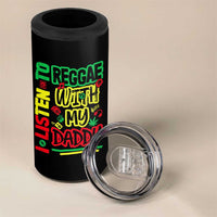 Rasta Baby 4 in 1 Can Cooler Tumbler I Listen to Reggae with My Daddy - Wonder Print Shop