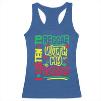 Rasta Baby Racerback Tank Top I Listen to Reggae with My Daddy - Wonder Print Shop