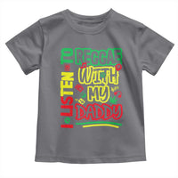 Rasta Baby Toddler T Shirt I Listen to Reggae with My Daddy - Wonder Print Shop