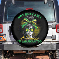 Jamaican Girl Spare Tire Cover Messy Bun Not Only Am I A Princess Im Jamaican Too - Wonder Print Shop