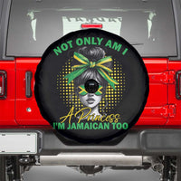Jamaican Girl Spare Tire Cover Messy Bun Not Only Am I A Princess Im Jamaican Too - Wonder Print Shop
