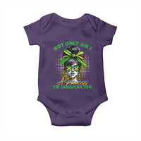 Jamaican Girl Baby Onesie Messy Bun Not Only Am I A Princess Im Jamaican Too - Wonder Print Shop