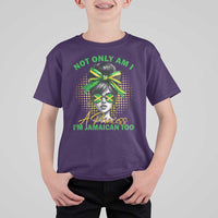 Jamaican Girl T Shirt For Kid Messy Bun Not Only Am I A Princess Im Jamaican Too - Wonder Print Shop