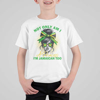 Jamaican Girl T Shirt For Kid Messy Bun Not Only Am I A Princess Im Jamaican Too - Wonder Print Shop