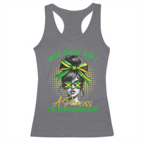 Jamaican Girl Racerback Tank Top Messy Bun Not Only Am I A Princess Im Jamaican Too - Wonder Print Shop