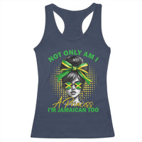 Jamaican Girl Racerback Tank Top Messy Bun Not Only Am I A Princess Im Jamaican Too - Wonder Print Shop
