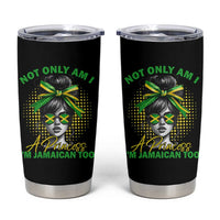 Jamaican Girl Tumbler Cup Messy Bun Not Only Am I A Princess Im Jamaican Too - Wonder Print Shop