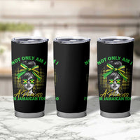 Jamaican Girl Tumbler Cup Messy Bun Not Only Am I A Princess Im Jamaican Too - Wonder Print Shop