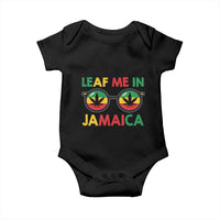 Leaf Me In Jamaica Baby Onesie Funny Weed Stoner Marijuana Jamaican Rasta Reggae - Wonder Print Shop