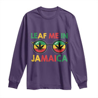 Leaf Me In Jamaica Long Sleeve Shirt Funny Weed Stoner Marijuana Jamaican Rasta Reggae - Wonder Print Shop