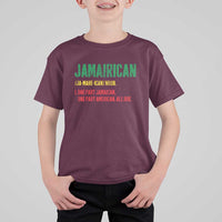 Funny Jamaican American T Shirt For Kid Retro Jamairican Roots - Wonder Print Shop