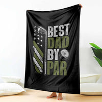 Best Dad By Par Throw Blanket Dad Golf Fathers Day Gift American Flag