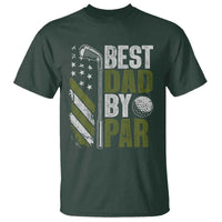 Best Dad By Par T Shirt Dad Golf Fathers Day Gift American Flag