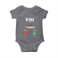 Fih Calling Remind me Message Decline Accept Baby Onesie Phone Call Fish - Wonder Print Shop
