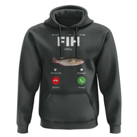Fih Calling Remind me Message Decline Accept Hoodie Phone Call Fish - Wonder Print Shop
