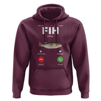 Fih Calling Remind me Message Decline Accept Hoodie Phone Call Fish - Wonder Print Shop
