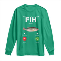Fih Calling Remind me Message Decline Accept Long Sleeve Shirt Phone Call Fish - Wonder Print Shop