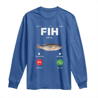 Fih Calling Remind me Message Decline Accept Long Sleeve Shirt Phone Call Fish - Wonder Print Shop
