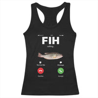 Fih Calling Remind me Message Decline Accept Racerback Tank Top Phone Call Fish - Wonder Print Shop