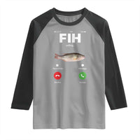 Fih Calling Remind me Message Decline Accept Raglan Shirt Phone Call Fish - Wonder Print Shop