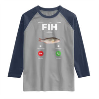 Fih Calling Remind me Message Decline Accept Raglan Shirt Phone Call Fish - Wonder Print Shop