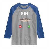Fih Calling Remind me Message Decline Accept Raglan Shirt Phone Call Fish - Wonder Print Shop
